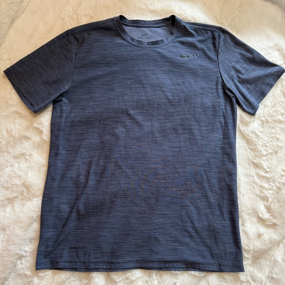 Nike Men's Dri-FIT Short Sleeve Tee in Heathered Navy